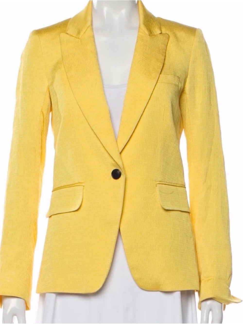 Veronica Beard Yellow Single Button Blazer (Dickey zip in compatible) | Size 6 - Picture 2 of 13